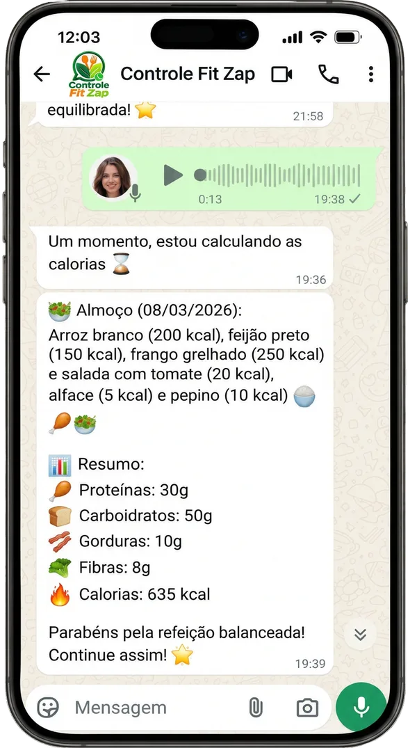 Passo 2: O sistema analisa e calcula calorias e macros em segundos